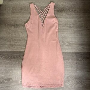 Elegant Pink Sleeveless Dress